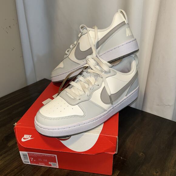Nike Court Borough Low Recraft 7Y Sail/College Grey Photo Dust New W/Box - Picture 1 of 15